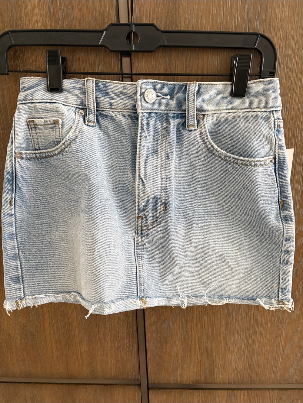 PacSun Light Blue Washed Denim Mini Skirt